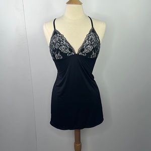 La Senza Loose Fit Floral Lace Lingerie Top Womens Size S Black